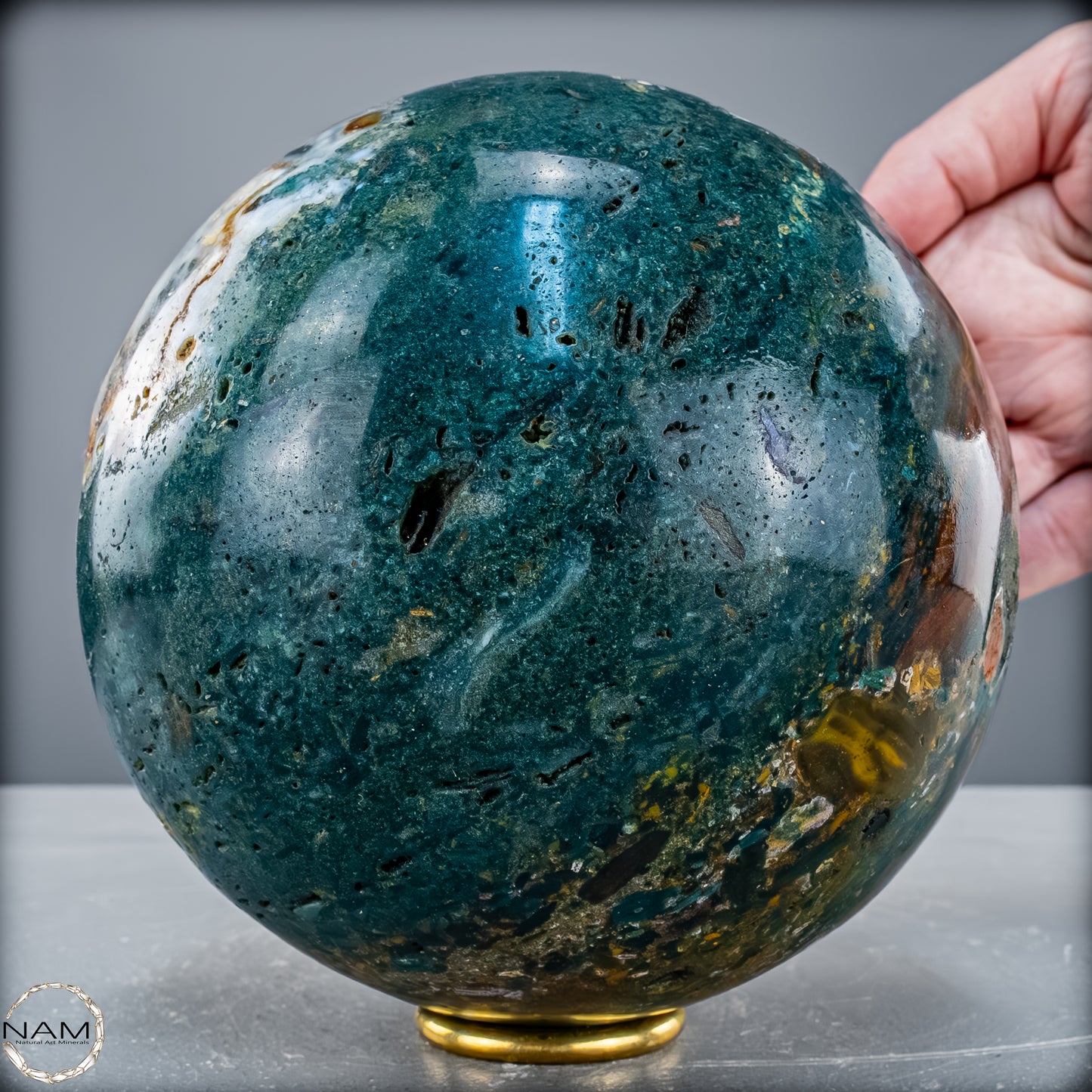 Natürliche Ocean-Jaspis-Achat Kugel - 3822,71 g