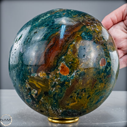 Natürliche Ocean-Jaspis-Achat Kugel - 3822,71 g