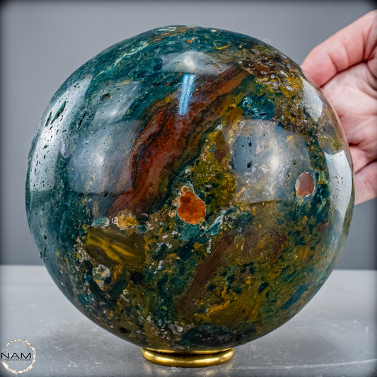 Natürliche Ocean-Jaspis-Achat Kugel - 3822,71 g