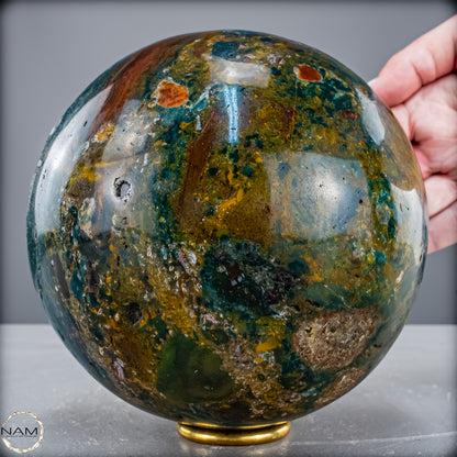 Natürliche Ocean-Jaspis-Achat Kugel - 3822,71 g