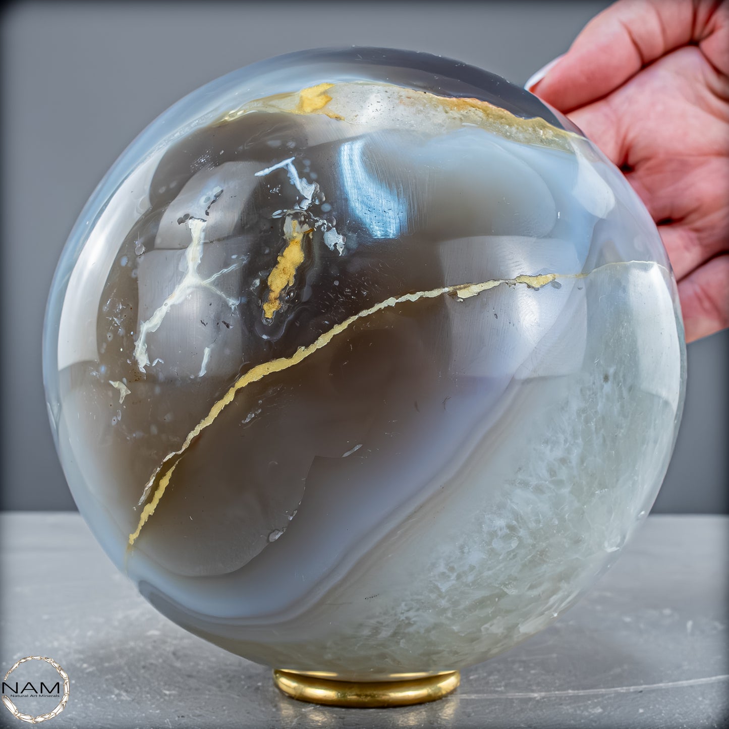 Natürliche Orca-Achat Kugel aus Brasilien - 3686,27 g