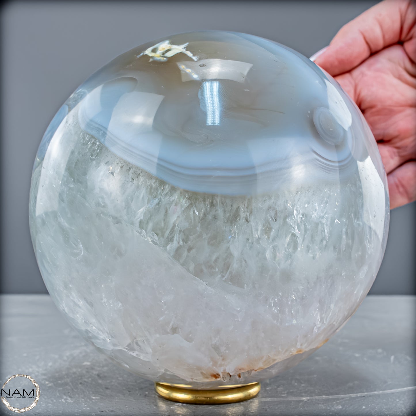 Natürliche Orca-Achat Kugel aus Brasilien - 3686,27 g