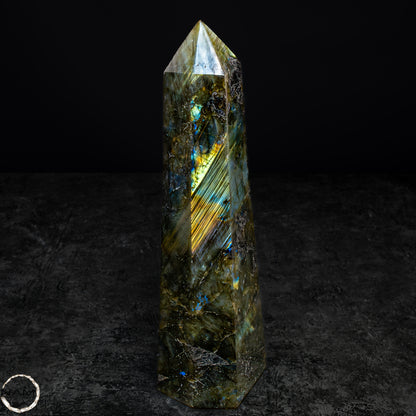 Natürliche Labradorit Kristall-Obelisk - 682,83g