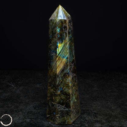 Natürliche Labradorit Kristall-Obelisk - 682,83g