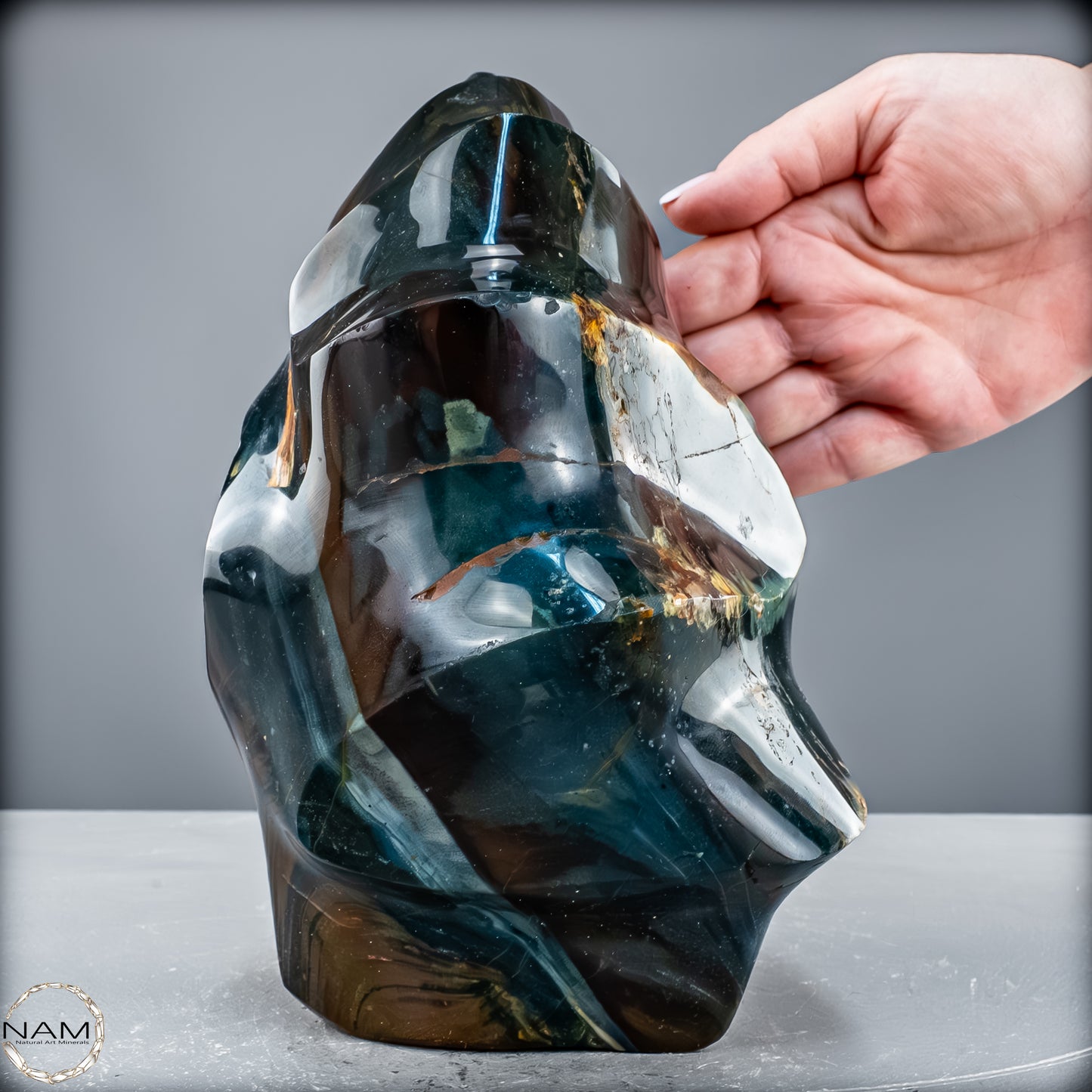 Sehr Große Natürliche Achat-Jaspis und Quarz Kristall-Flamme - 4700,17 g