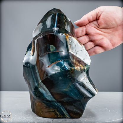 Sehr Große Natürliche Achat-Jaspis und Quarz Kristall-Flamme - 4700,17 g