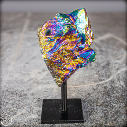 Kristall-Aura-Amethyst auf Ständer – 272,48g