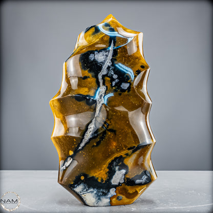 Natürliche Jaspis-Chalcedon Kristallflamme - 3332,51 g