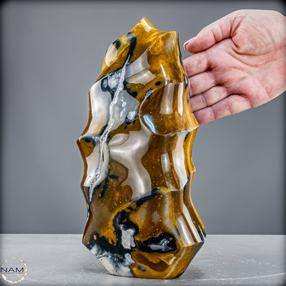 Natürliche Jaspis-Chalcedon Kristallflamme - 3332,51 g