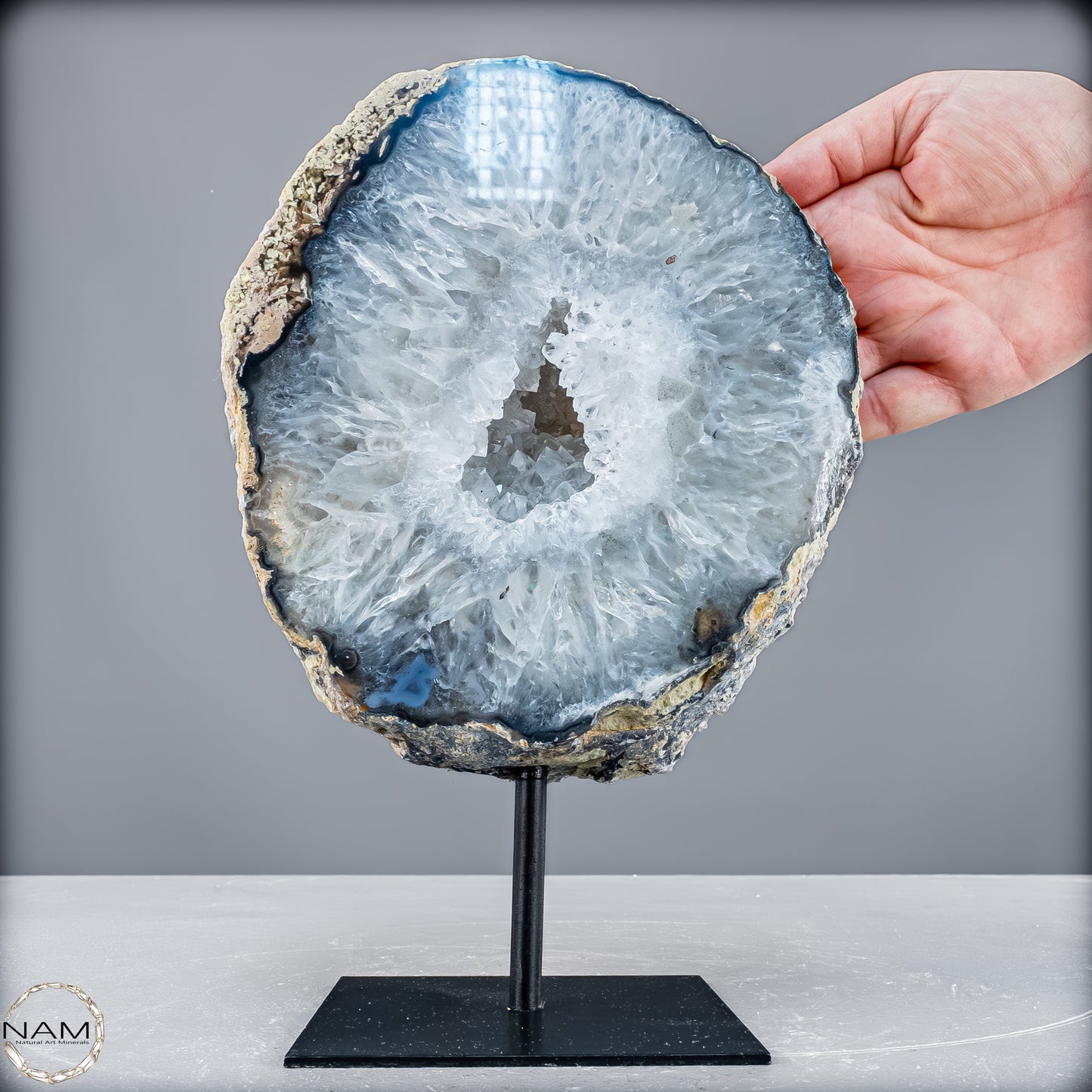 Natürliche Achat Druse auf Ständer, Brasilien - 3915,72 g