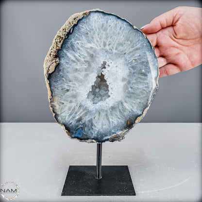 Natürliche Achat Druse auf Ständer, Brasilien - 3915,72 g