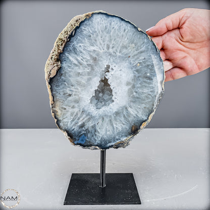 Natürliche Achat Druse auf Ständer, Brasilien - 3915,72 g