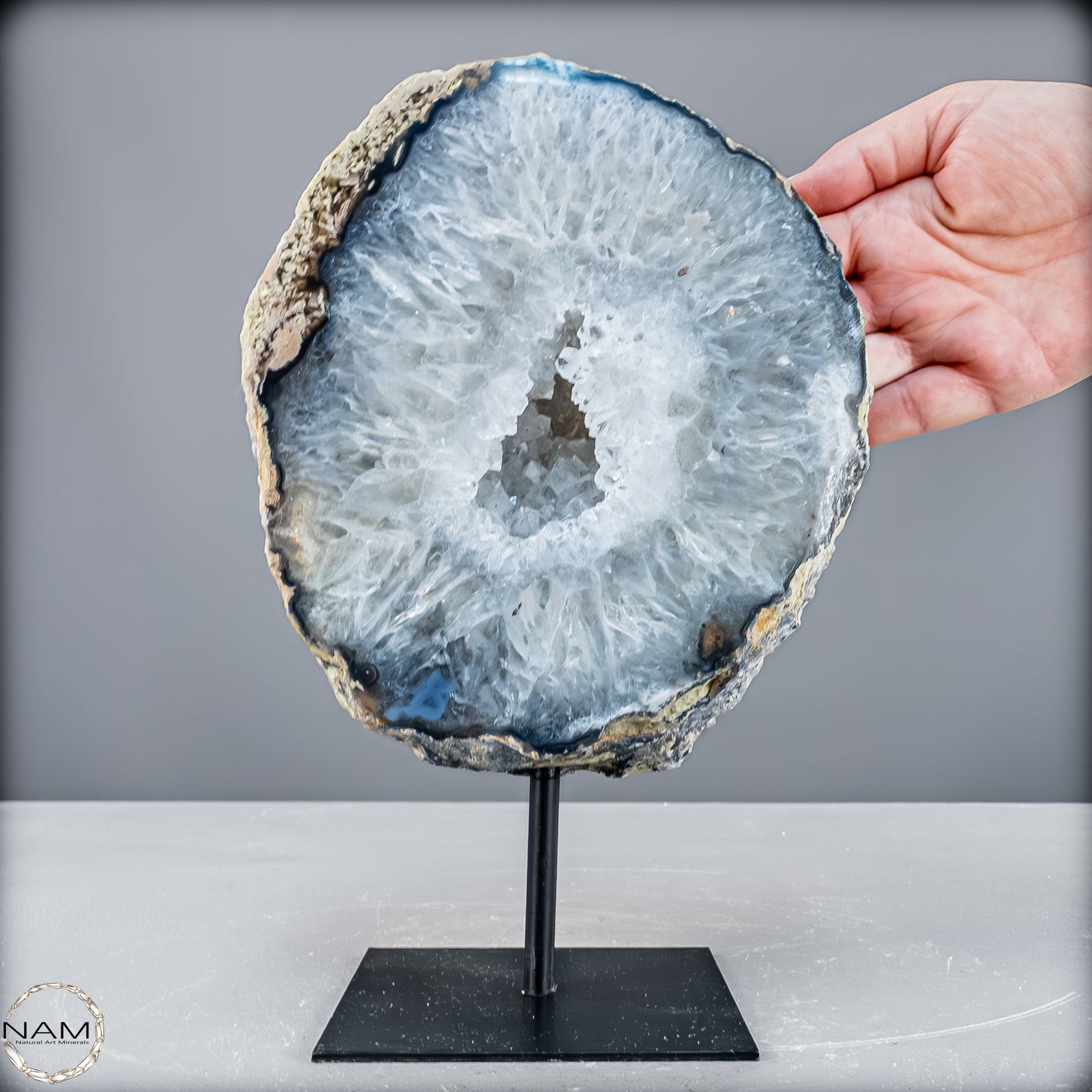 Natürliche Achat Druse auf Ständer, Brasilien - 3915,72 g