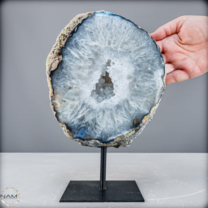 Natürliche Achat Druse auf Ständer, Brasilien - 3915,72 g