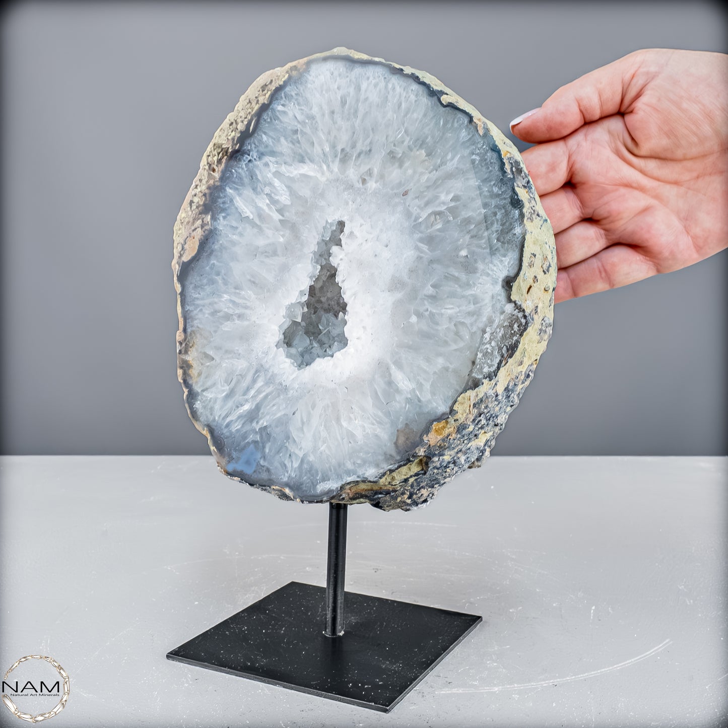 Natürliche Achat Druse auf Ständer, Brasilien - 3915,72 g