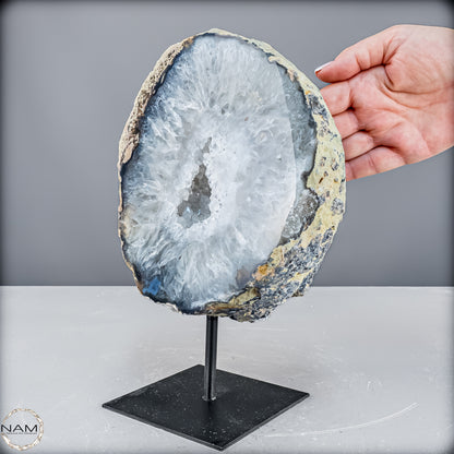 Natürliche Achat Druse auf Ständer, Brasilien - 3915,72 g