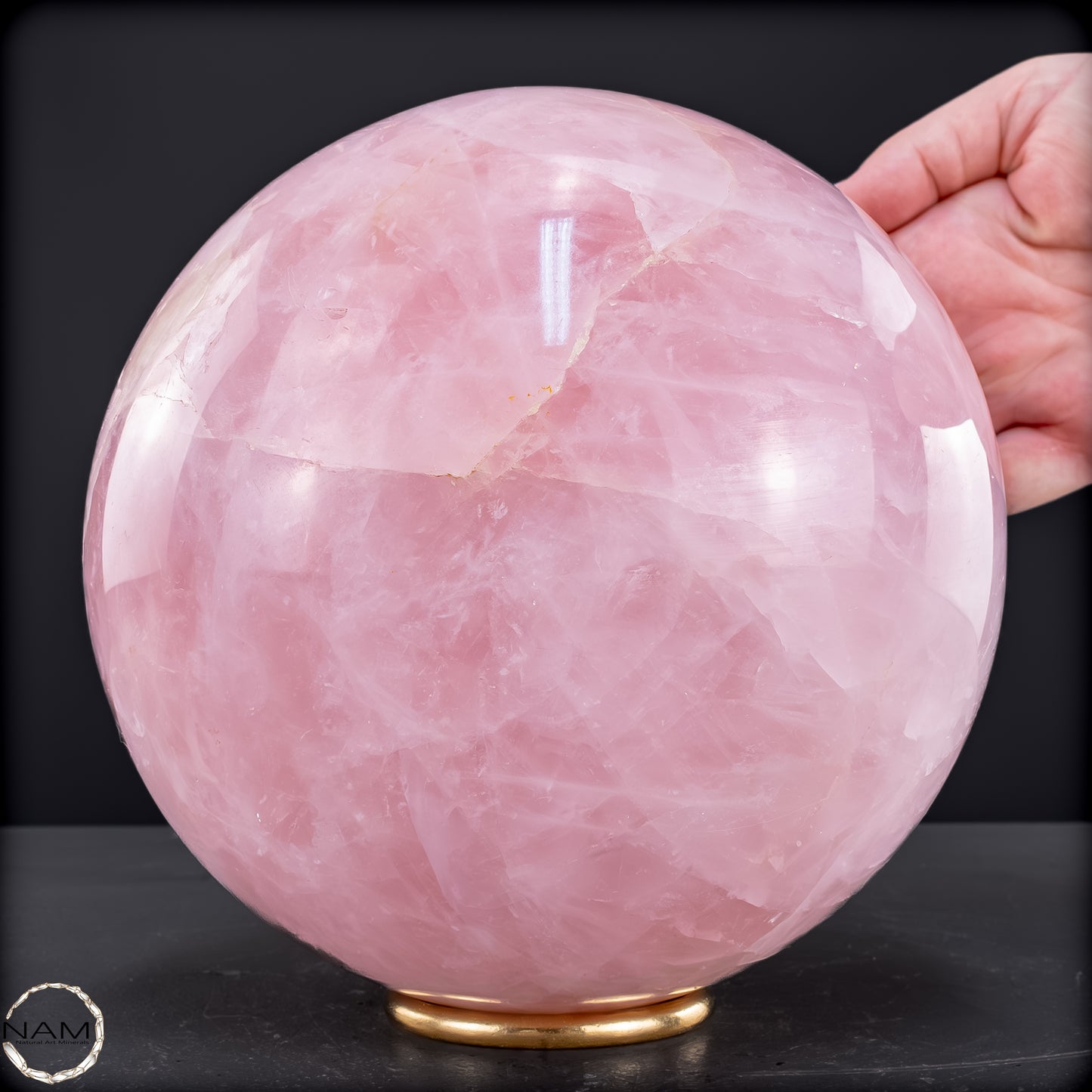 Natürliche Rosenquarz Kristall-Kugel aus Brasilien - 7440,47 g - 164mm