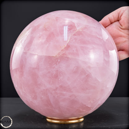 Natürliche Rosenquarz Kristall-Kugel aus Brasilien - 7440,47 g - 164mm
