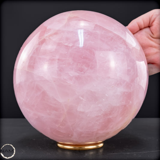 Natürliche Rosenquarz Kristall-Kugel aus Brasilien - 7440,47 g - 164mm
