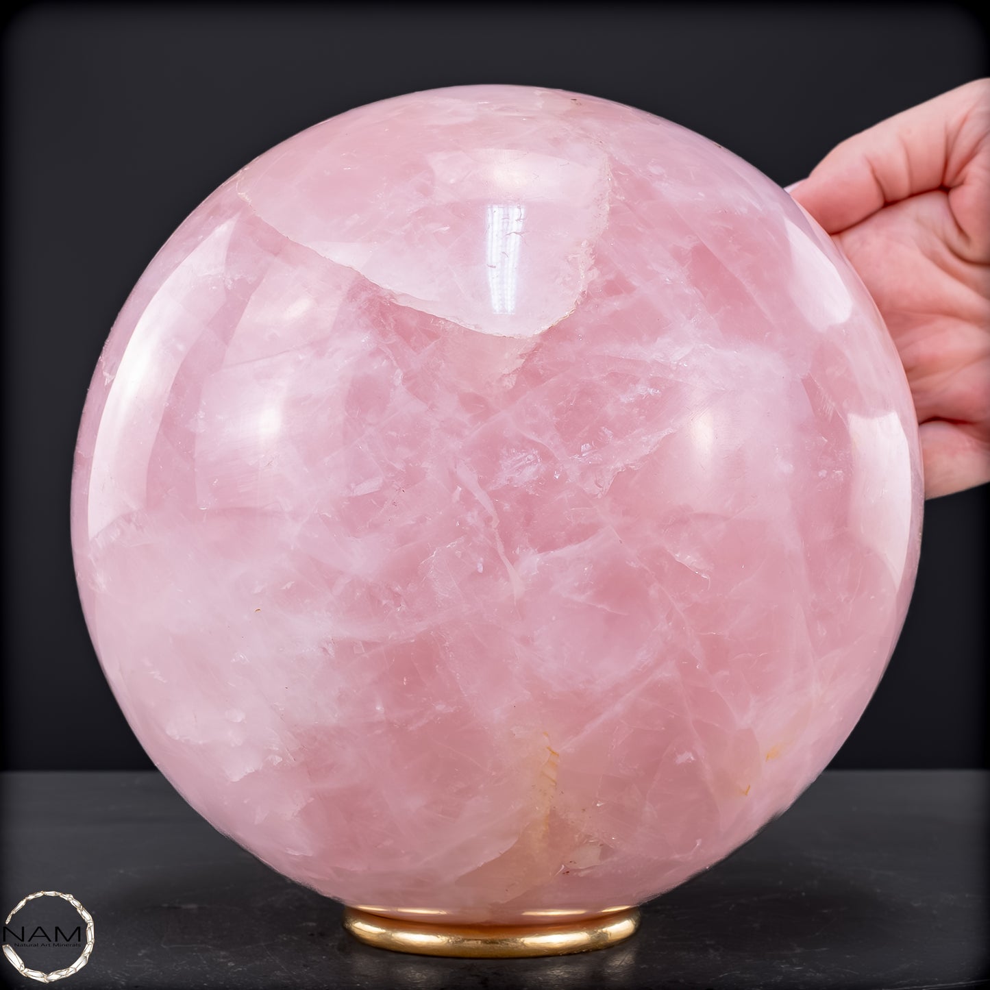 Natürliche Rosenquarz Kristall-Kugel aus Brasilien - 7440,47 g - 164mm