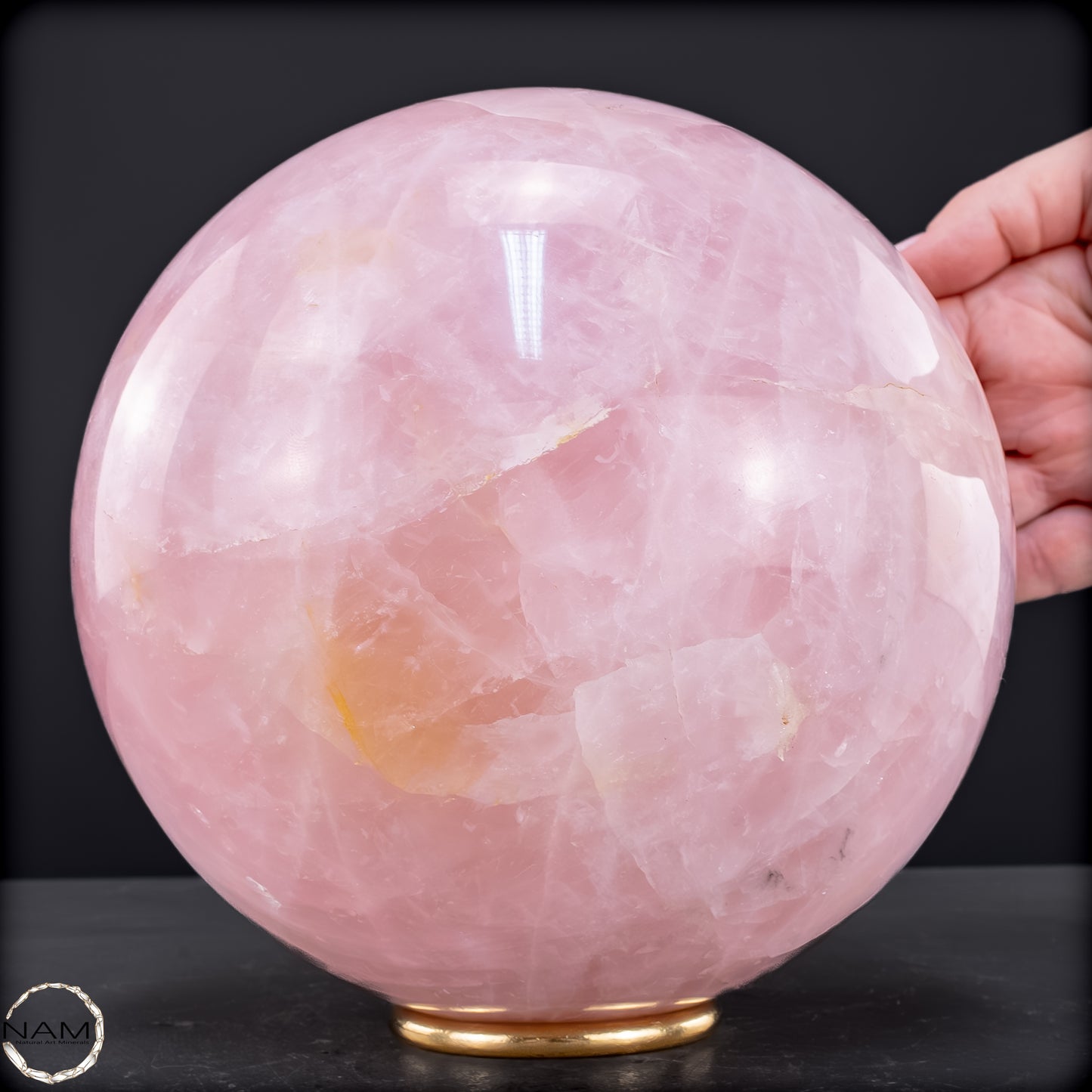 Natürliche Rosenquarz Kristall-Kugel aus Brasilien - 7440,47 g - 164mm