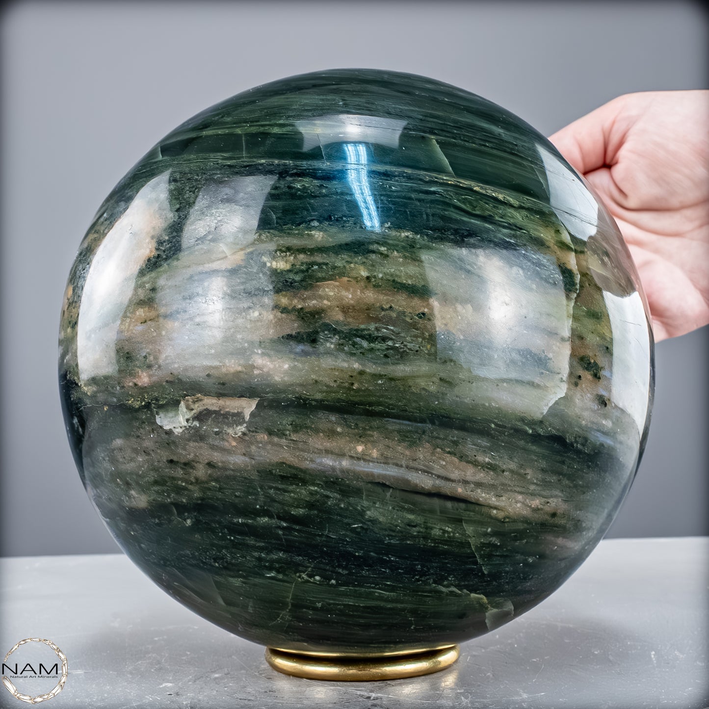 Natürliche Grüne-Quarzkristall Kugel aus Brasilien - 9127,82 g