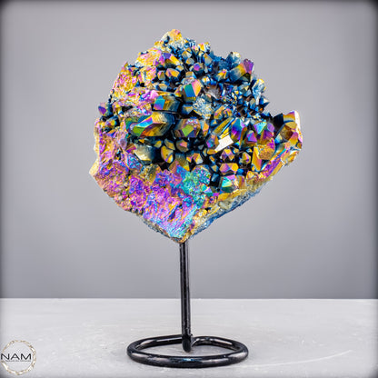 Kristall-Aura-Amethyst auf Ständer – 1461,37 g