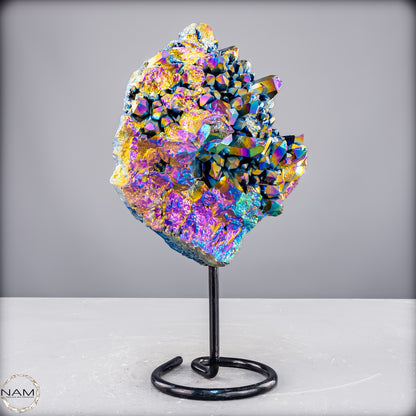Kristall-Aura-Amethyst auf Ständer – 1461,37 g