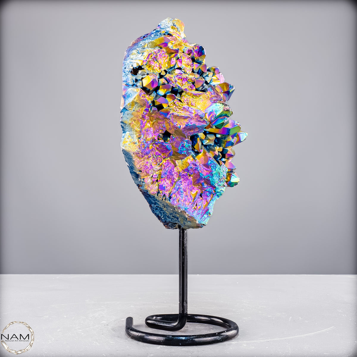 Kristall-Aura-Amethyst auf Ständer – 1461,37 g