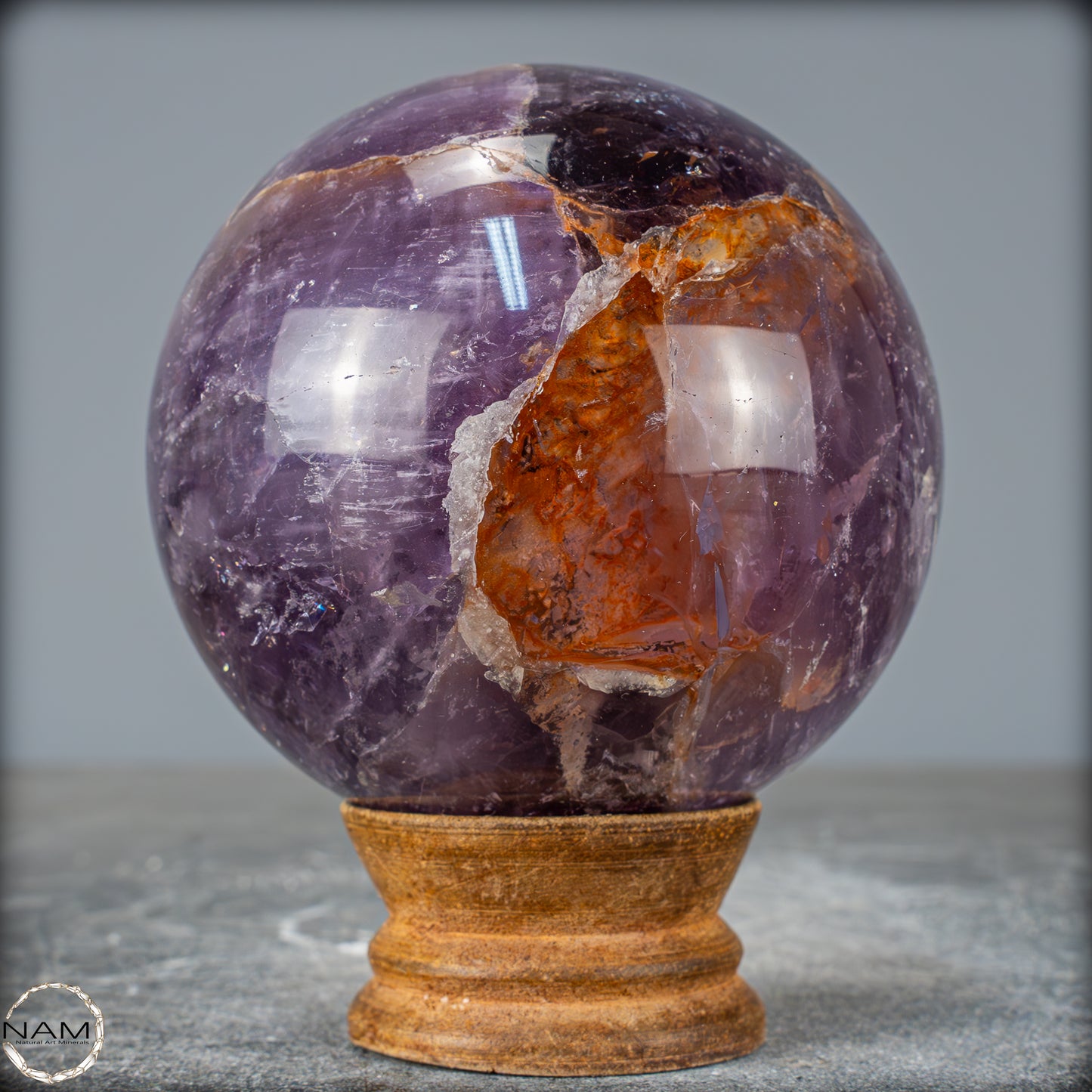 Natürliche Amethyst-Kristall Kugel, Brasilien - 688,07g - 79mm