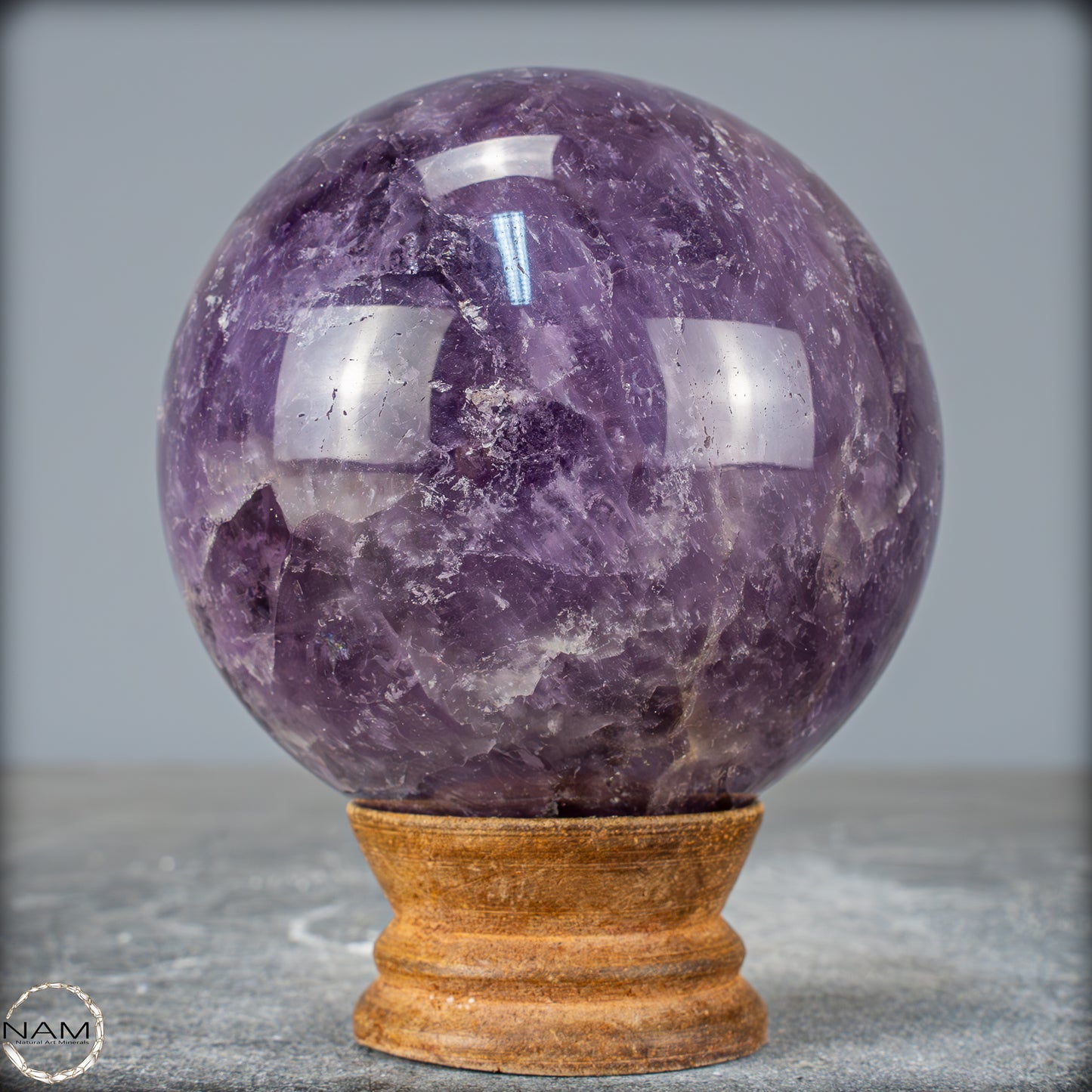 Natürliche Amethyst-Kristall Kugel, Brasilien - 688,07g - 79mm