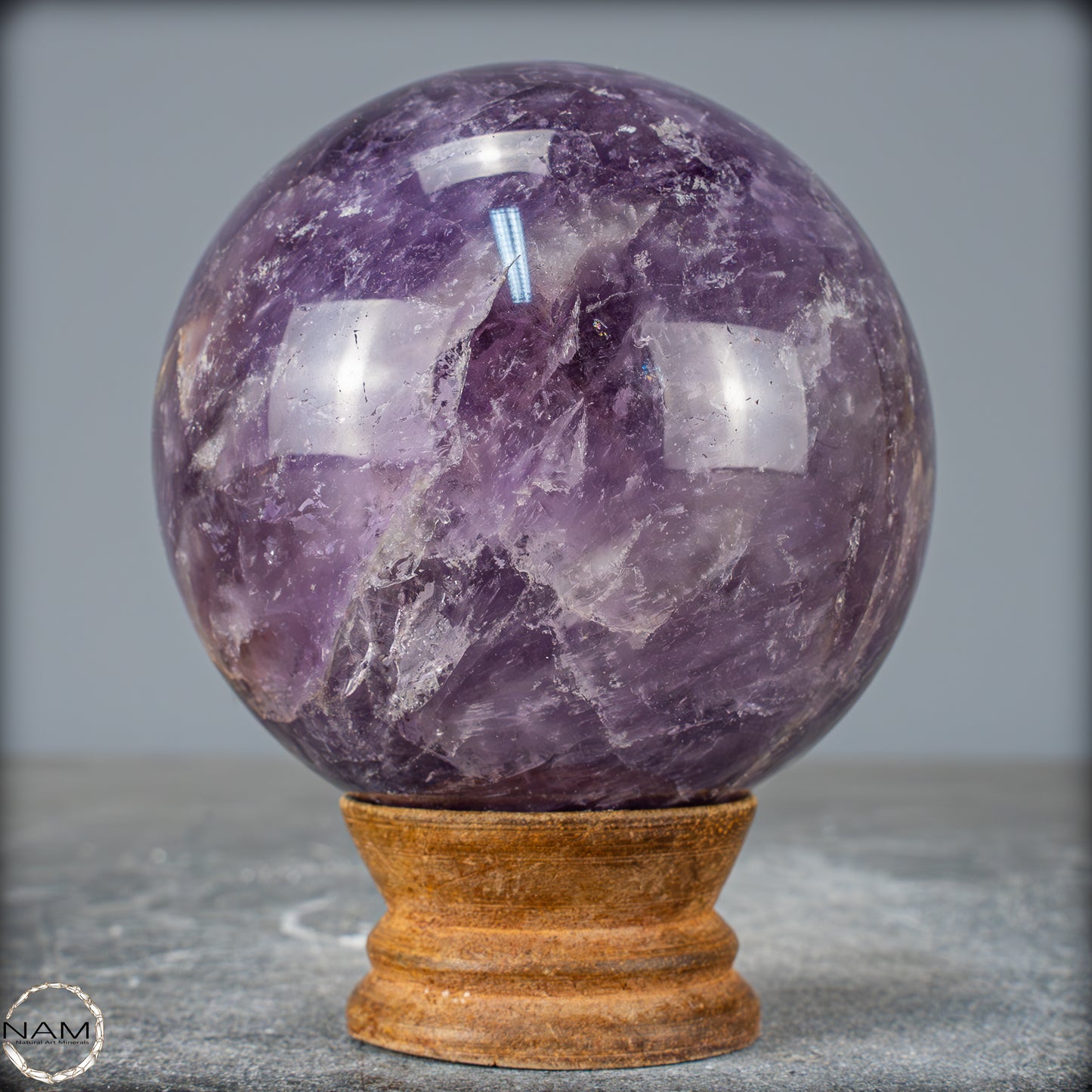 Natürliche Amethyst-Kristall Kugel, Brasilien - 688,07g - 79mm