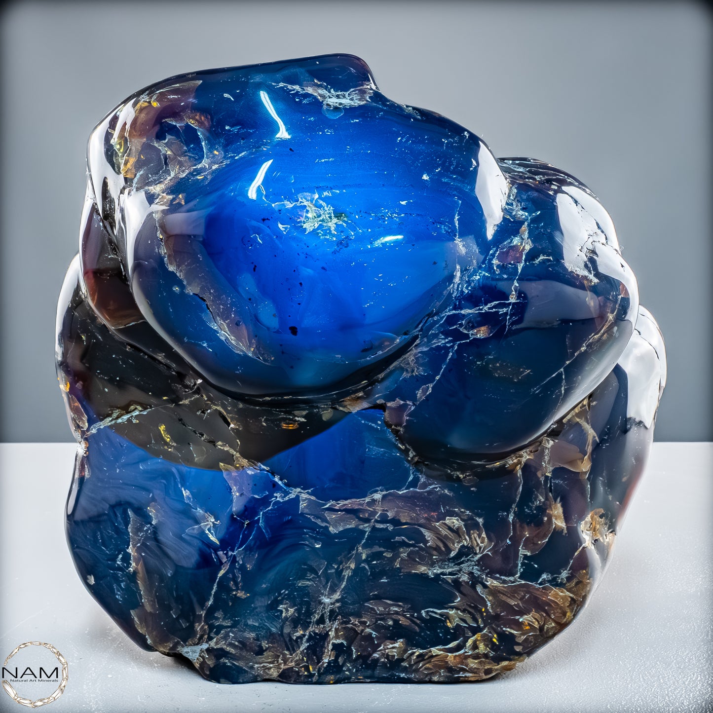 Naturlicher Blau-Roter Bernstein aus Indonesien - 6346,19 g