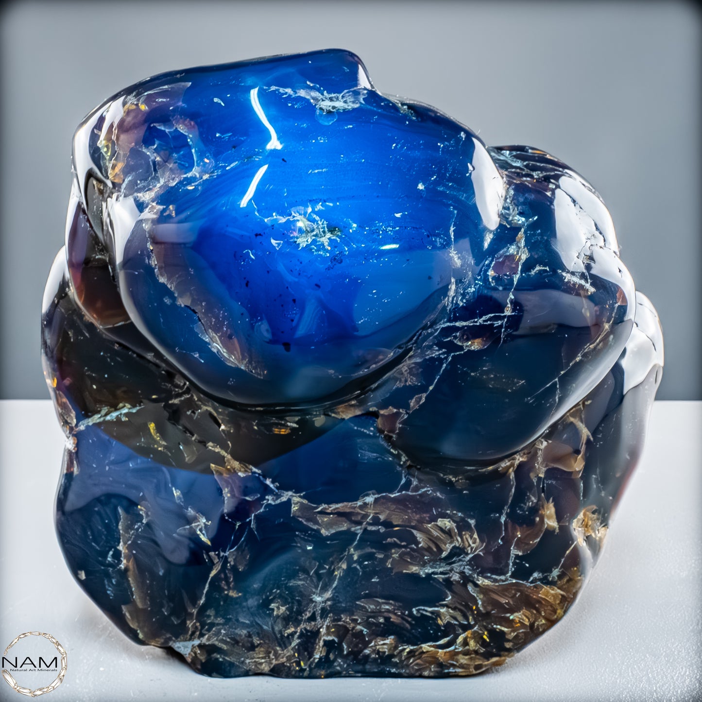 Naturlicher Blau-Roter Bernstein aus Indonesien - 6346,19 g