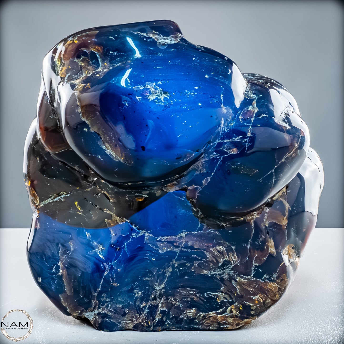 Naturlicher Blau-Roter Bernstein aus Indonesien - 6346,19 g