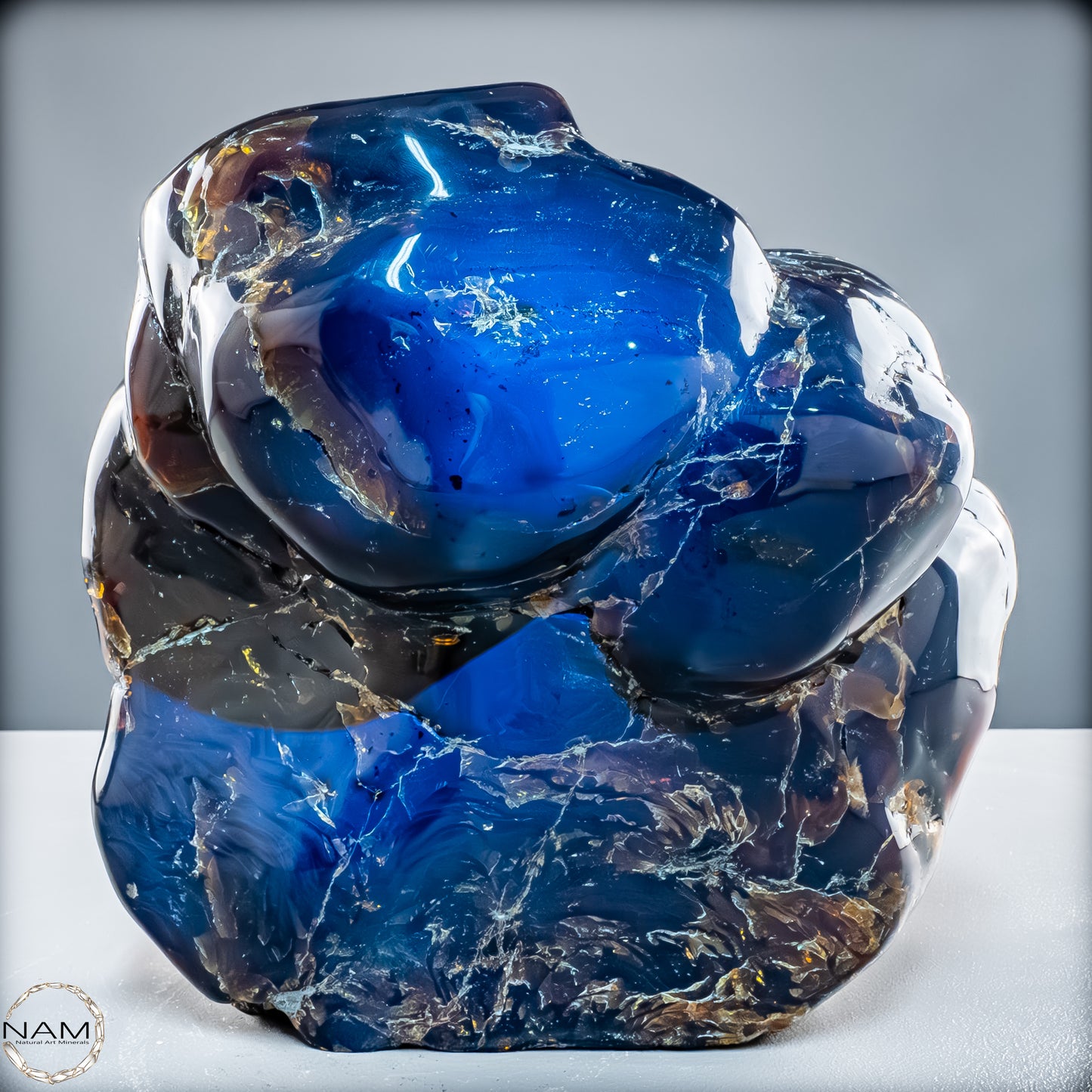 Naturlicher Blau-Roter Bernstein aus Indonesien - 6346,19 g