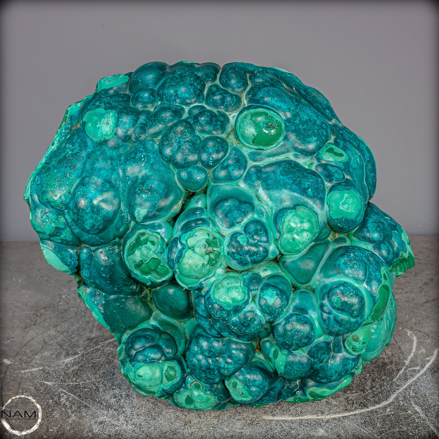 Natürlicher Botryoidaler Chrysokolla und Malachit, sehr selten - 11178,12g