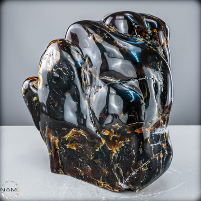 Naturlicher Blau-Roter Bernstein aus Indonesien - 6346,19 g