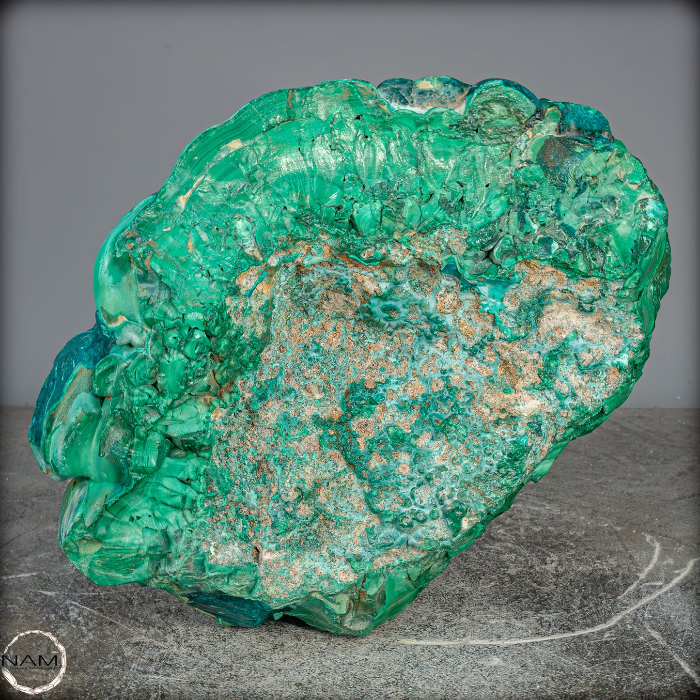 Natürlicher Botryoidaler Chrysokolla und Malachit, sehr selten - 11178,12g