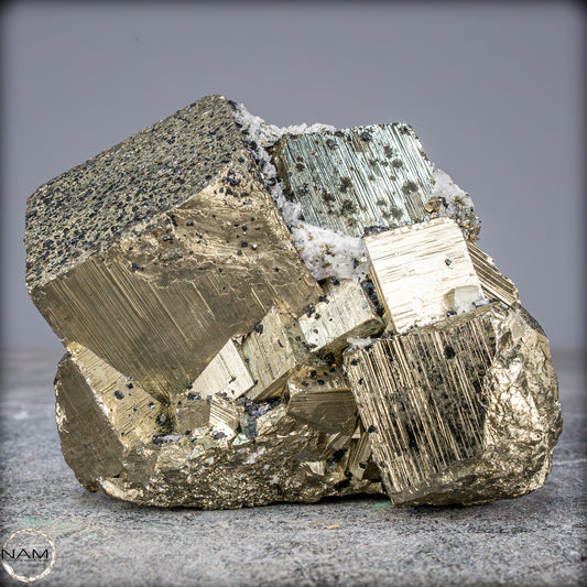 Natürliche Pyrit, Quarz und Galena Kristallcluster - 1231,93g