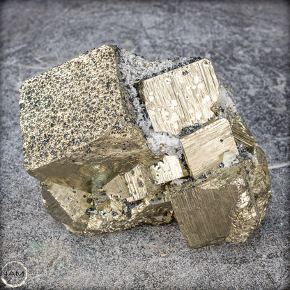 Natürliche Pyrit, Quarz und Galena Kristallcluster - 1231,93g
