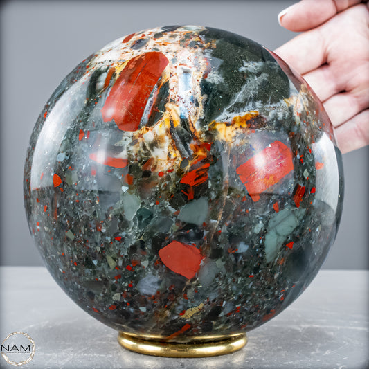 Natürliche Drachenblut-Jaspis Kugel aus Afrika - 5000,91 g