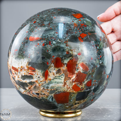 Natürliche Drachenblut-Jaspis Kugel aus Afrika - 5000,91 g
