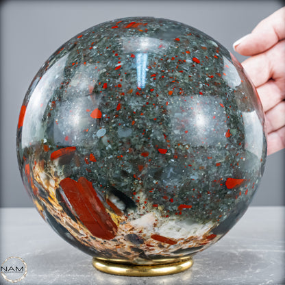 Natürliche Drachenblut-Jaspis Kugel aus Afrika - 5000,91 g