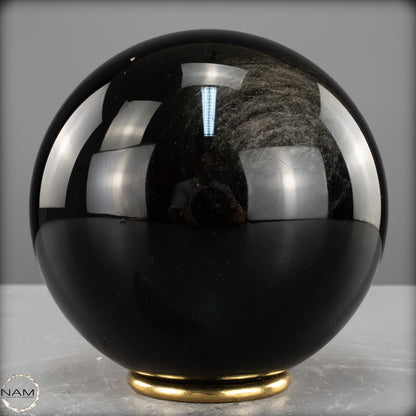 Natürliche Schwarze Schimmernde Obsidian Kristall-Kugel - 3054,17 g