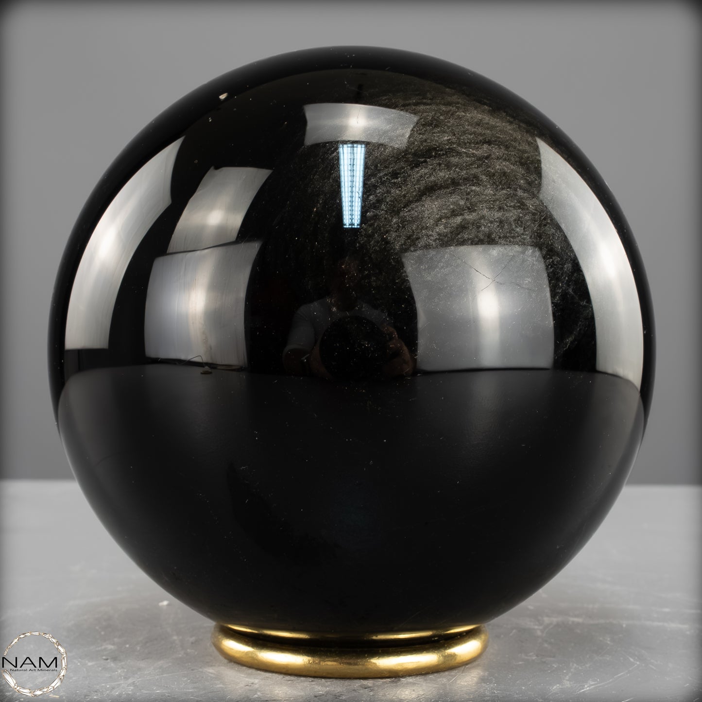 Natürliche Schwarze Schimmernde Obsidian Kristall-Kugel - 3054,17 g