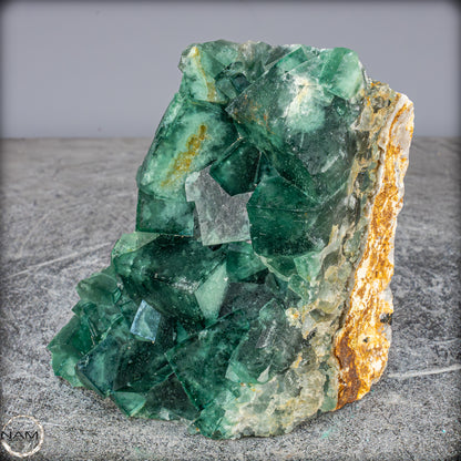 Natürliche Grüner Fluorit Kristalle auf Matrix - 1657,81g
