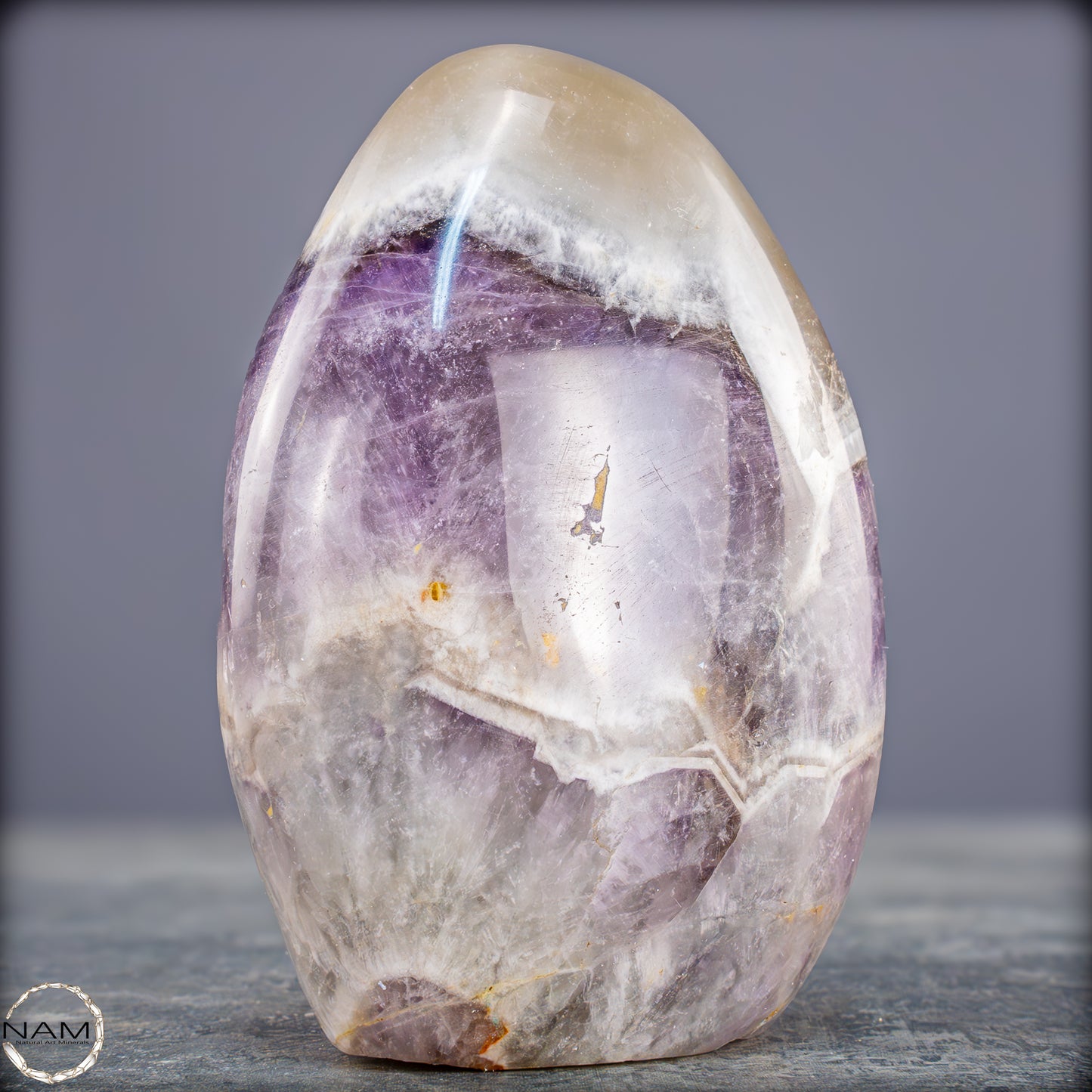 Amethyst Chevron Freiform – Harmonie aus Kraft und Klarheit - 545,19g