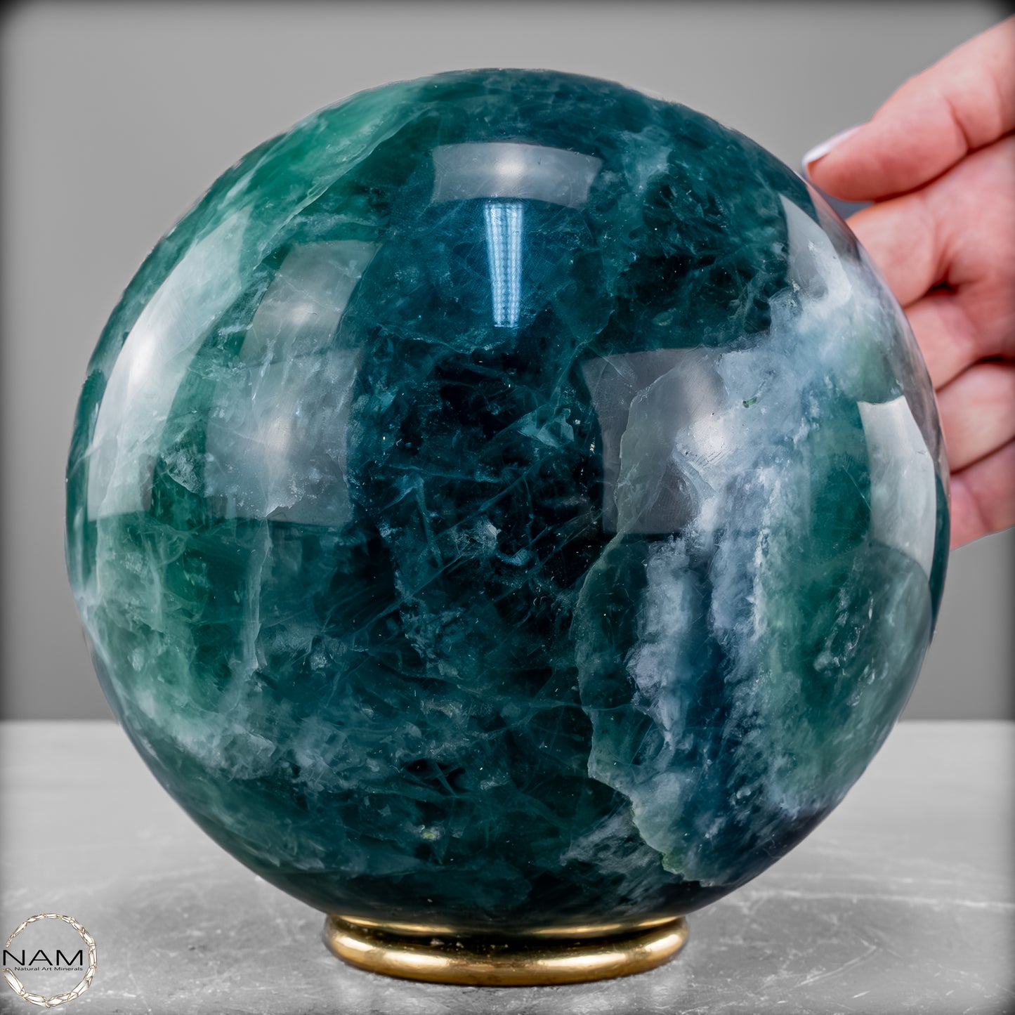 Natürliche Grüne Fluorit Kristallkugel, Spitzenqualität - 5472,69 g