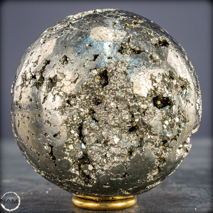 Natürliche Dekorative Pyrit-Kristall Kugel / Druse - 1032,08g - 78,5mm